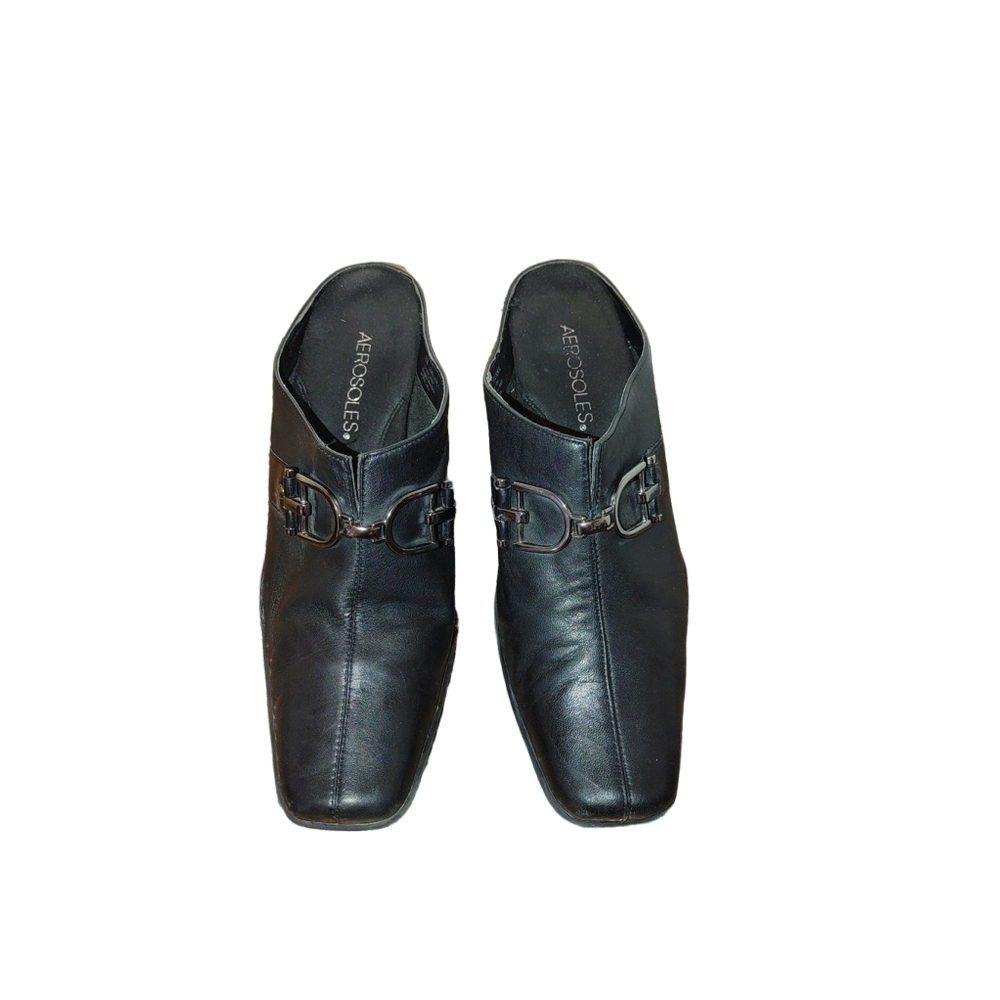 Aerosoles Cinfluence Leather Mules Size 8